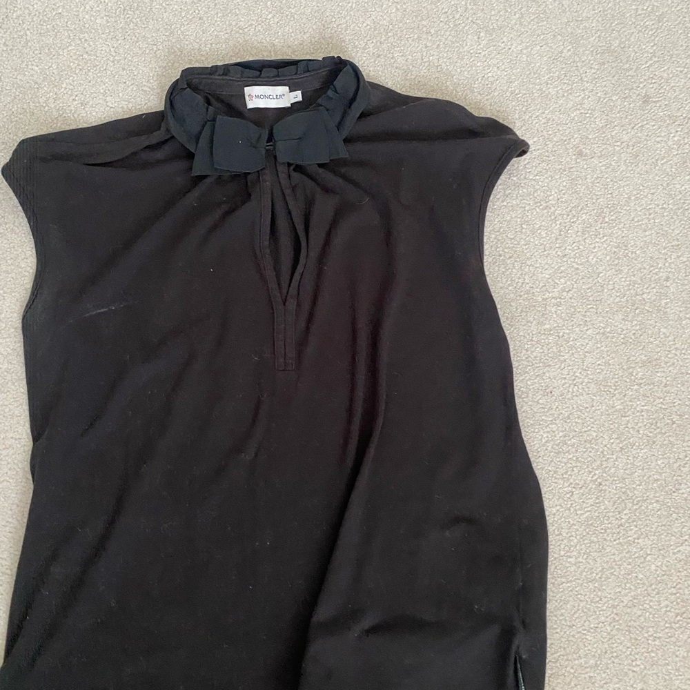 Moncler Bowtie Cap Sleeve Top - Size Large